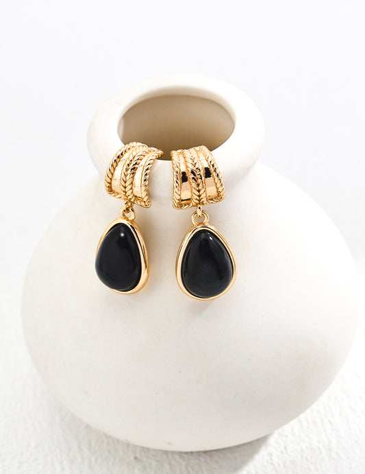 Timeless Onyx Teardrop Earrings