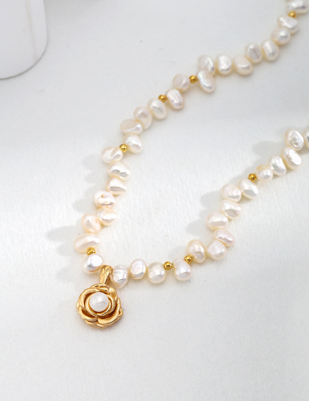 Camellia Blossom Pearl Necklace