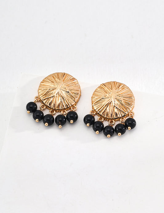 Boho Luxe Black Onyx Drop Earrings