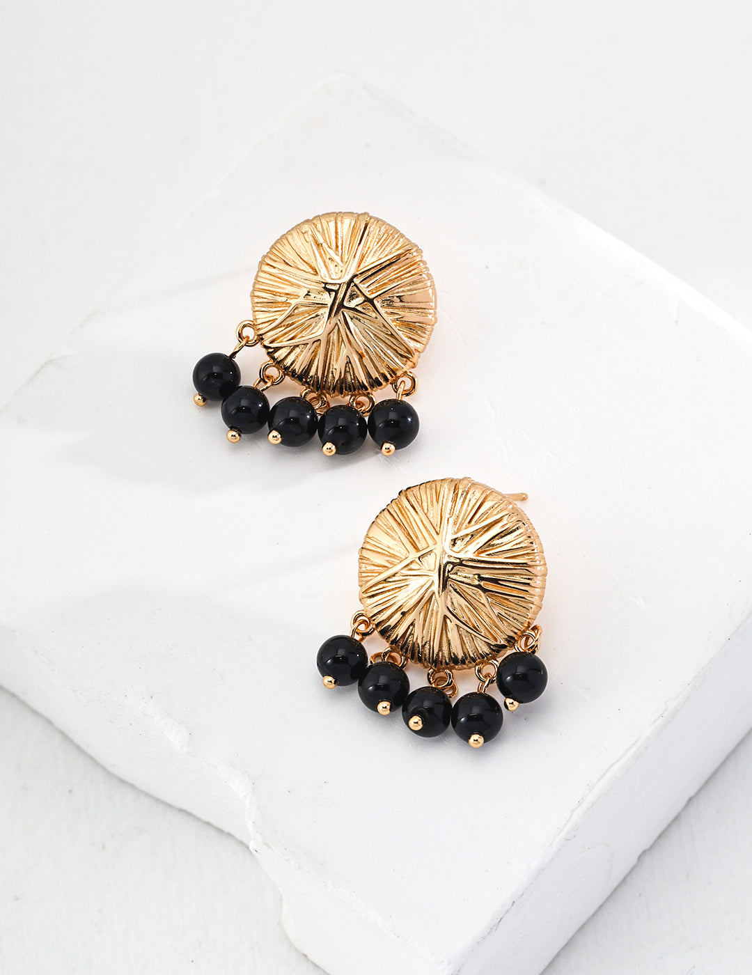 Boho Luxe Black Onyx Drop Earrings