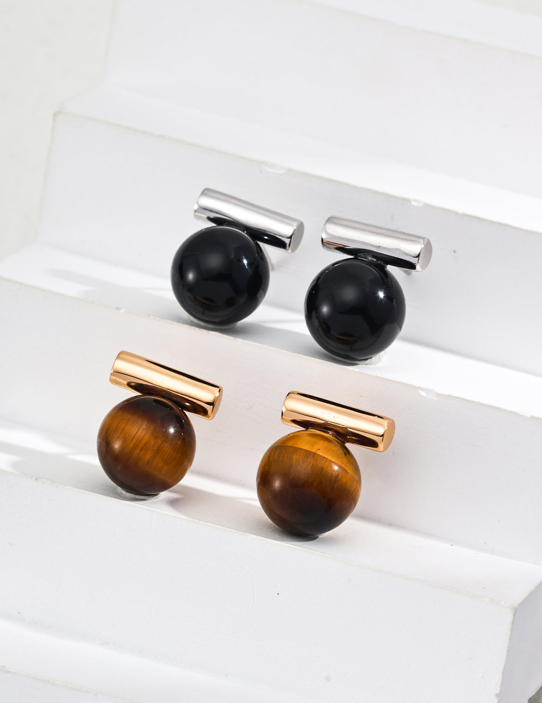 Night & Earth Stud Earrings