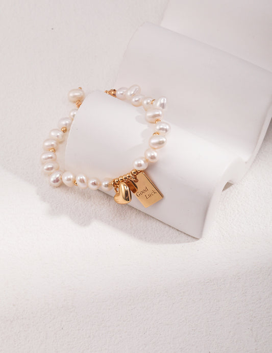 Lucky Charm Pearl Bracelet