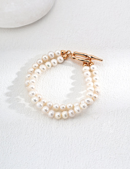 Double-Layer Pearl Bracelet